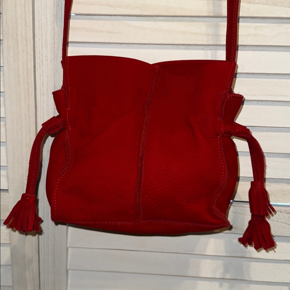 Anthropologie Tela Mini Red Crossbody by Miss Albright Specialty